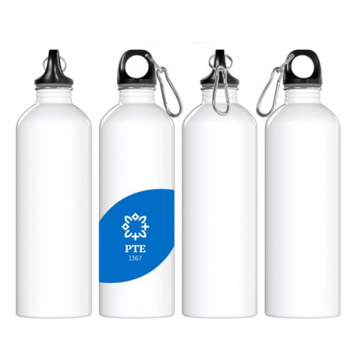 Sportkulacs karabinerrel - fehér - 750 ml