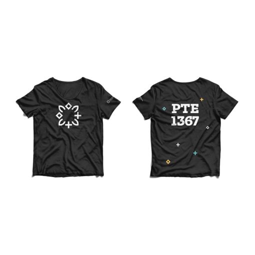 Póló - fekete - PTE1367 