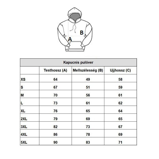 Kapucnis pulóver - hímzett PTE - szürke (kifutó termék)